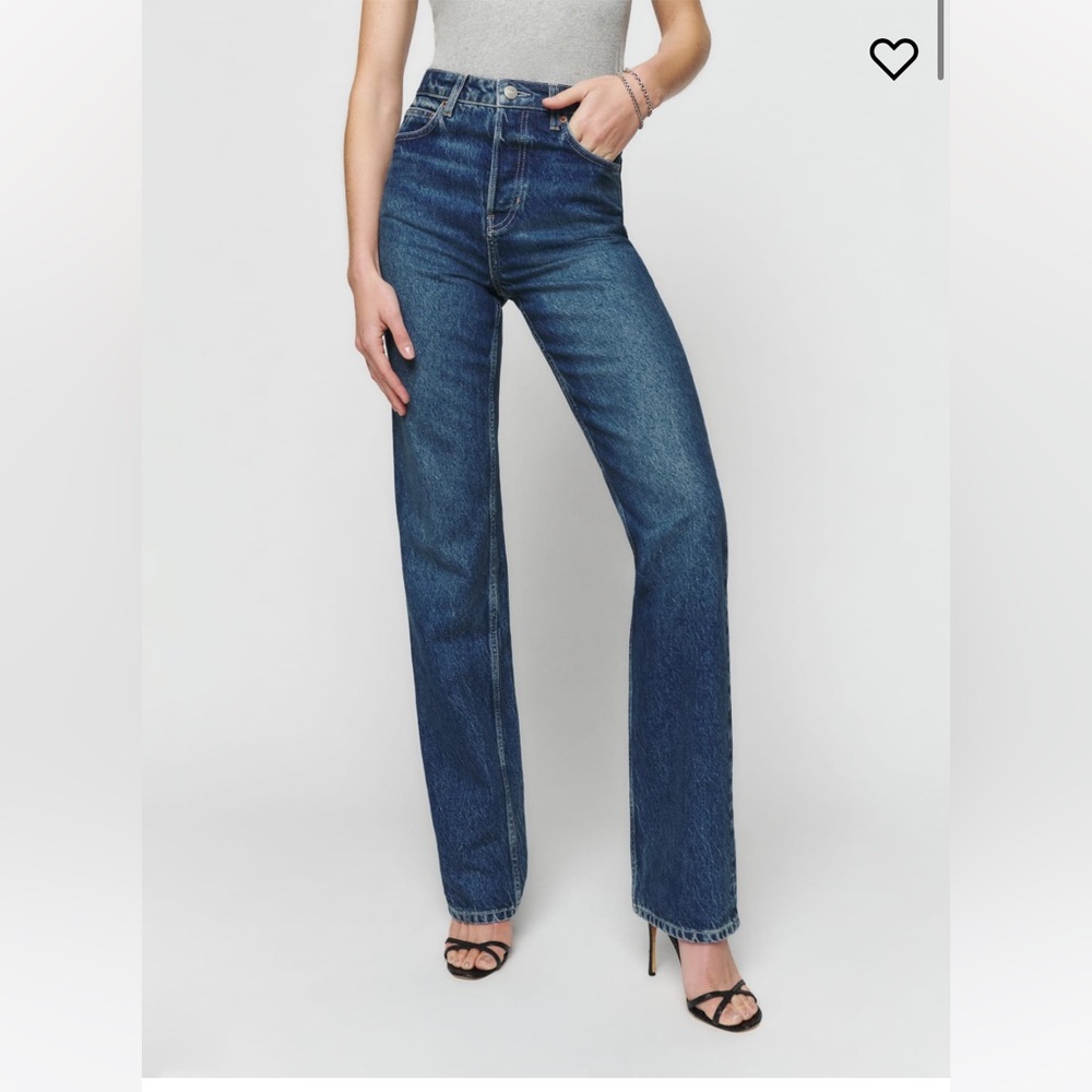 Reformation Cynthia High Rise Straight Long Jean